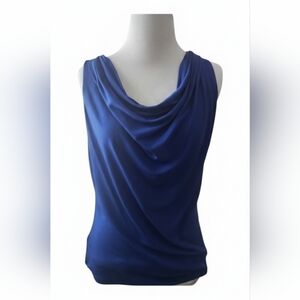 CALVIN KLEIN Cowl-neck Royal Blue Tank: Like New